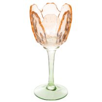 Artikel Teelichthalter Tulpe Glas Vintage Stil Romantische Wohnraumdekoration 20cm