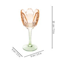 Artikel Teelichthalter Tulpe Glas Vintage Stil Romantische Wohnraumdekoration 20cm