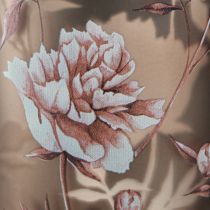 Artikel Windlicht aus Glas Braun Silber Rosa mit Pfingstrosenmuster H18cm