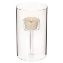Artikel Kerzenglas Windlicht mit Einsatz für Stumpenkerzen 15 cm Transparent 2 Stück