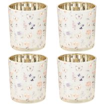 Artikel Deko Windlicht Glasmotiv Schmetterlingsdesign für stilvolle Wohnakzente 8cm 4St