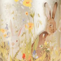 Artikel Deko Windlichter aus Glas mit Hasenmotiv 12,5cm Beige-Braun 2er-Set