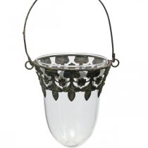 Windlicht Glas zum Aufhängen Deko 24/28/30cm 3er-Set