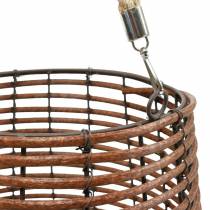 Artikel Windlicht mit Henkel Weidenholz Ø24cm H34cm Braun