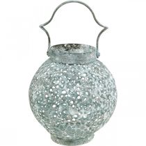Metallwindlicht, Laterne, Kerzenhalter Antik-Optik Ø15cm H22cm