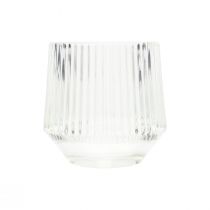 Artikel Teelichthalter Glas Windlichter Klar H7,5cm Ø8cm 6 St