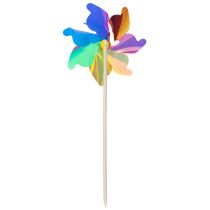 Artikel Windrad 75 cm aus Holz und buntem Kunststoff für Balkon und Garten