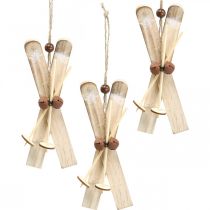 Artikel Winter Deko Ski Christbaumschmuck Ski Paar Holz H17cm 4St