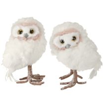 Artikel Winterdeko Deko Eulen Figuren zum Stellen Weiß 15cm 2St