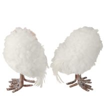 Artikel Winterdeko Deko Eulen Figuren zum Stellen Weiß 15cm 2St
