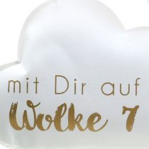 Artikel Papierwolke zum Hängen Weiß mit Goldschrift „Wolke 7“ 35cm x 22cm 2 Stück