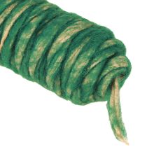 Artikel Wollkordel Grün Vintage Dochtfaden Naturwolle Jute 30m