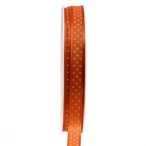 Artikel Geschenkband gepunktet Dekoband Orange 10mm 25m