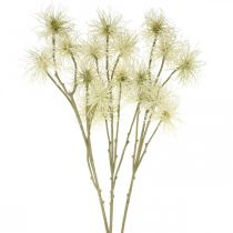 Xanthium Kunstblume Creme Herbstdeko 6 Blüten 80cm 3St