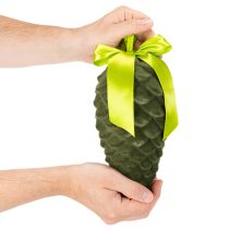 Artikel Künstliche Zapfen-Anhänger mit Geschenkband und Schleife 23cm 3er-Set