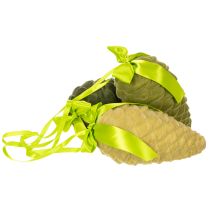 Artikel Künstliche Zapfen-Anhänger mit Geschenkband und Schleife 23cm 3er-Set