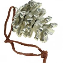 Artikel Tannenzapfen Deko Zapfen zum Aufhängen Silber H6cm