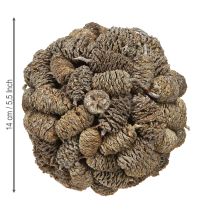 Artikel Hängedekoration Zapfenkugel 12cm Weiß gewaschen
