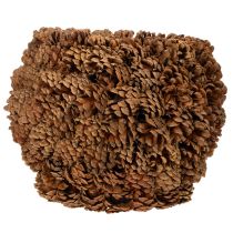 Artikel Deko-Übertopf aus Tannenzapfen rund Naturbraun 27 cm