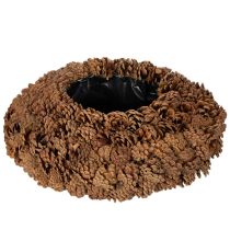 Artikel Runde Zapfenschale aus Tannenzapfen, Naturbraun, 38 cm Durchmesser, 14 cm Höhe