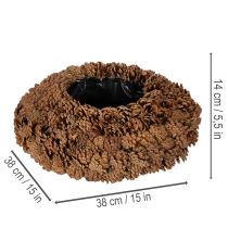 Artikel Runde Zapfenschale aus Tannenzapfen, Naturbraun, 38 cm Durchmesser, 14 cm Höhe