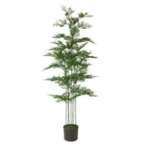 Artikel Künstlicher Bambusbaum 132 cm aus Kunststoff und Stoff mit schwarzem Topf, grün
