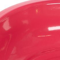 Artikel Pflanzschalen aus Metall rund in Rosa 29 cm für Innen- und Außenbereich 2er-Set