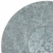 Artikel Dekoteller aus Zink Ø35cm Grau