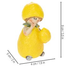 Artikel Zitronenkind Dekofiguren aus Polyresin 9 cm Gelb 3er-Set für Innenbereich