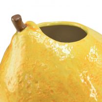 Artikel Zitronenvase aus Keramik, Gelb, H19cm, Mediterraner Stil