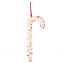 Artikel Zuckerstangen Hänger 30cm Weiß Bunt Glitter Kunststoff 4er Set