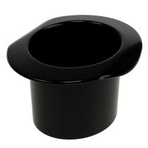 Artikel Deko Zylinder Schwarz, Silvester, Hut als Übertopf H5,5cm 12 St