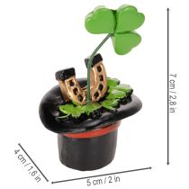 Artikel Glücksfiguren Kleeblatt und Käfer im Zylinder Kunststoff 7 cm 3er-Set