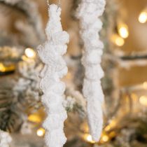 Artikel Eiszapfen Weihnachtsdeko beschneit Kunststoff 14 cm 4 Stück