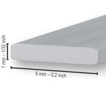 Artikel Aluminium Flachdraht Silber 5mm x1mm 10m