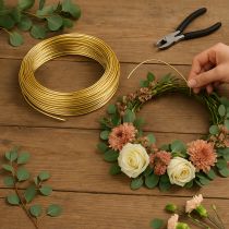 Artikel Aluminiumdraht Gold 2 mm 60 m Biegedraht Dekoration und Schmuck