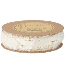 Artikel Luxuriöses Dekoband Kunstfell Creme Gold 15m
