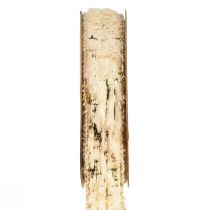 Artikel Band mit Fell Dekoband Creme Gold Kunstfell 25mm 15m