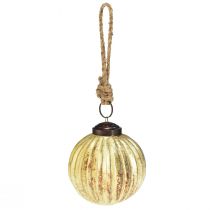 Artikel Weihnachtskugeln aus Glas Gold Ø7cm H7,5cm Set 6 Stück