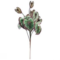 Artikel Begonie Künstliche Pflanzen Blattbegonien Grün Lila 62cm