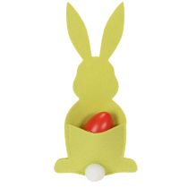 Artikel Bestecktasche aus Filz Osterhase 26 cm Grün Gelb 4er-Set