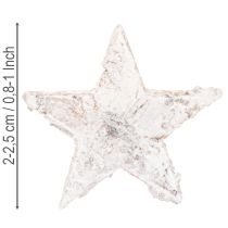 Artikel Mini Birkensterne 2cm–2,5cm weißgewaschen 150 Stück