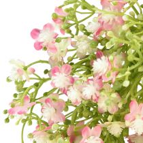 Artikel Blumenkranz künstlich aus Schleierkraut Ø30cm in Weiß und Rosa für Tür- und Wanddeko