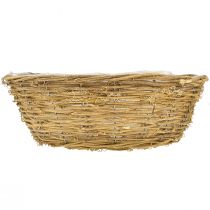 Artikel Blumenschale aus Reben Ø40cm H13cm mit Folie Natur Braun