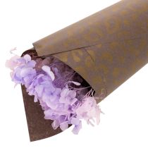 Artikel Blumenseide Braun mit goldenem Leopardenmuster Nassfest 50x75cm 20 Stück
