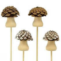 Artikel Blumenstecker Zapfen Pilz Deko Stecker Advent 4,5cm 12 St
