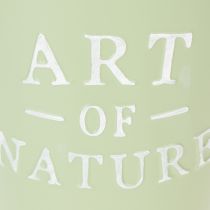 Artikel Blumentopf Zink Mintgrün Ø15cm Höhe 13,5cm mit Prägung „Art of Nature“