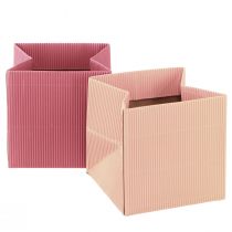 Artikel Blumenübertopf Blumentüte Pink Lachs 12cmx12cm 6 St