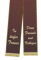 Trauerband bedruckt 125mm x 75cm bordeaux