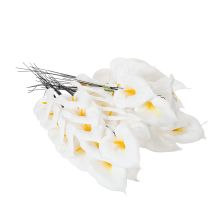 Artikel Künstliche mittlere Calla am Draht 37 cm Weiß 50 Stück